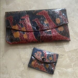 Leather Giraffe Print Women's Wallet